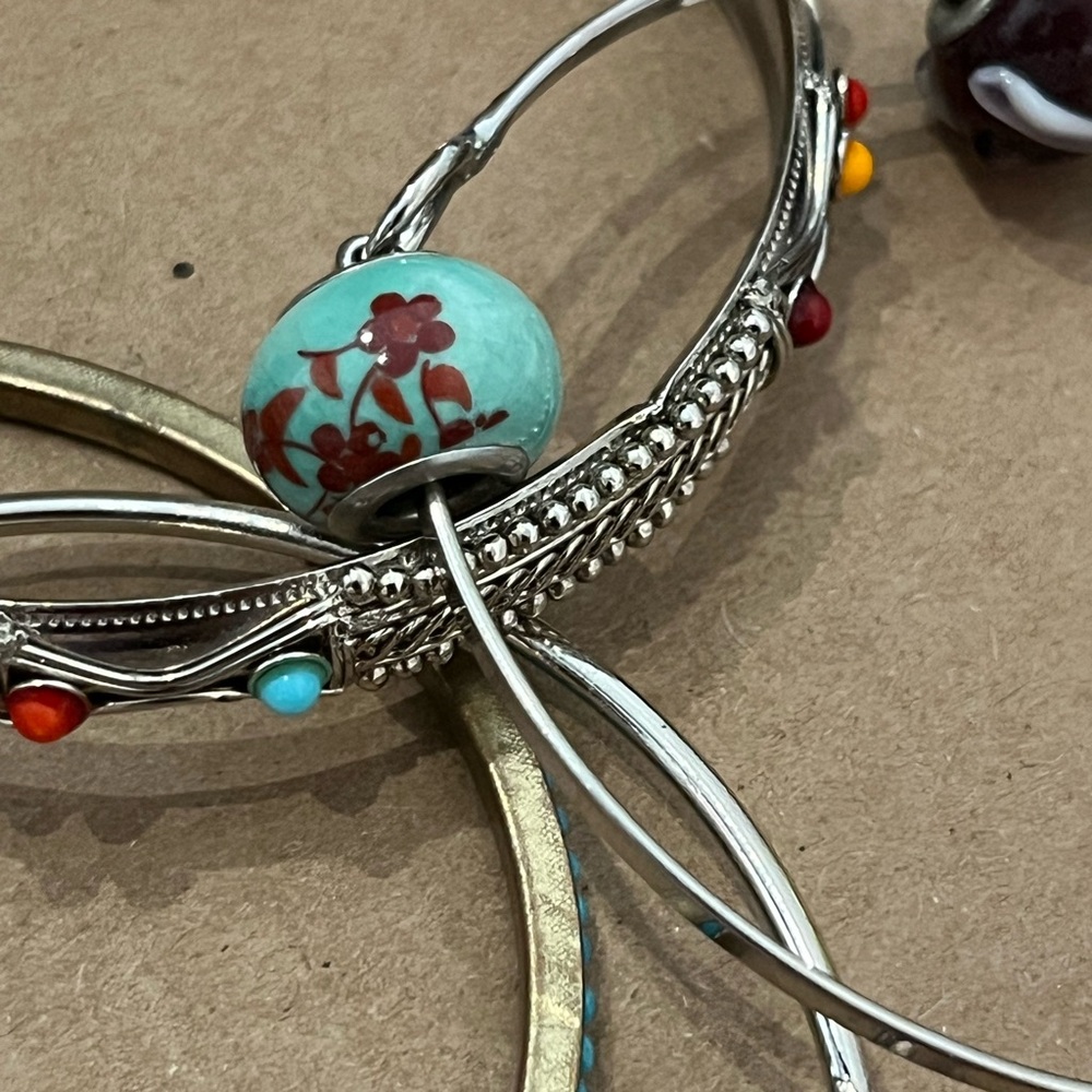 Colorful Bangle Set 10 Bangles , Native American … - image 6